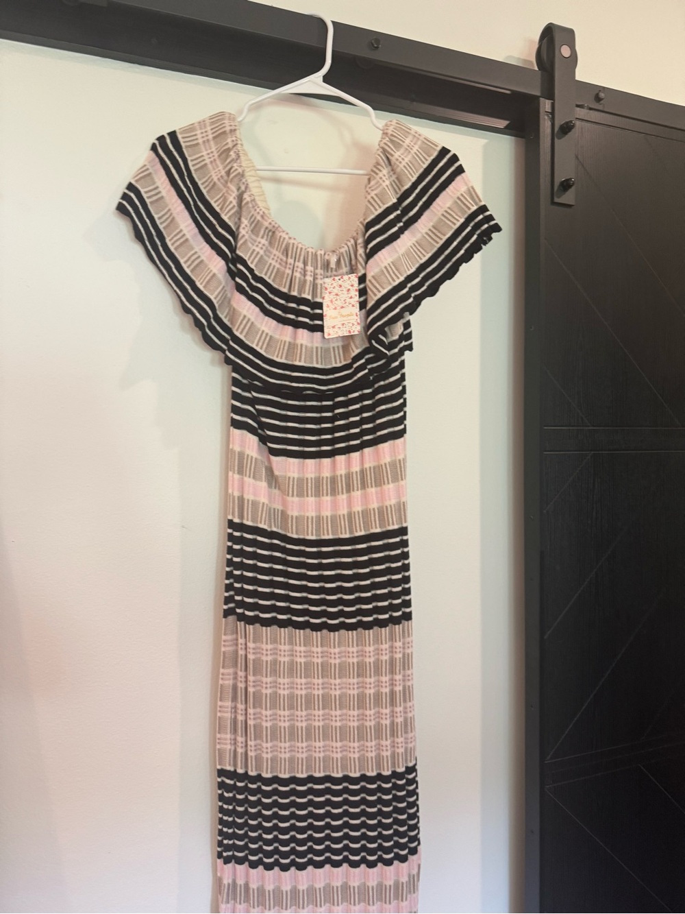 Free People Striped Off-Shoulder Maxi Dress Size Small NWT